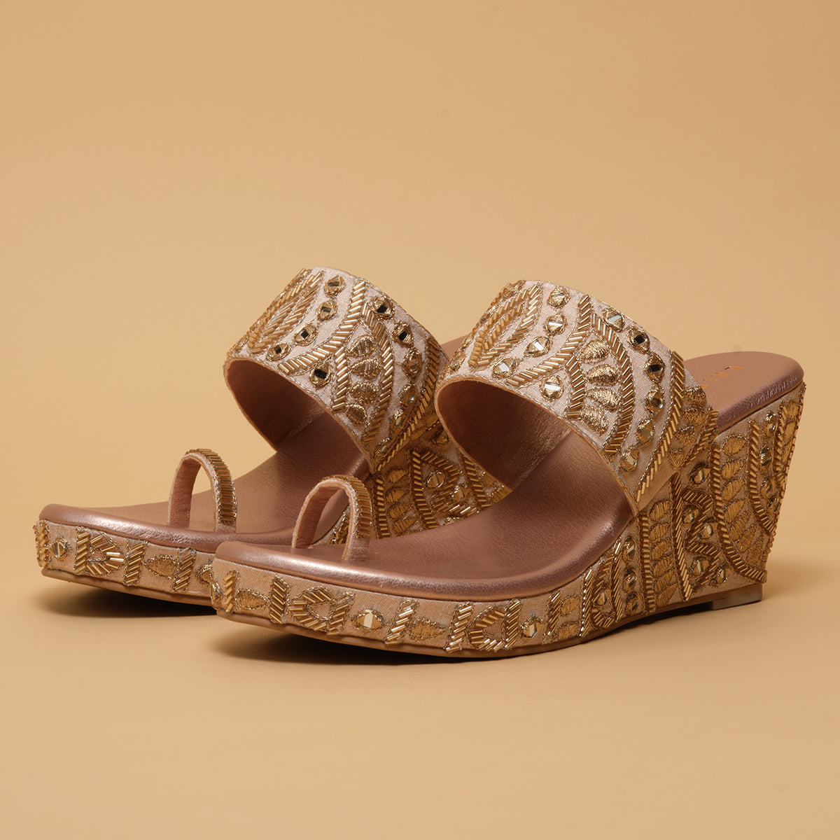 Ena Embroidered Wedges