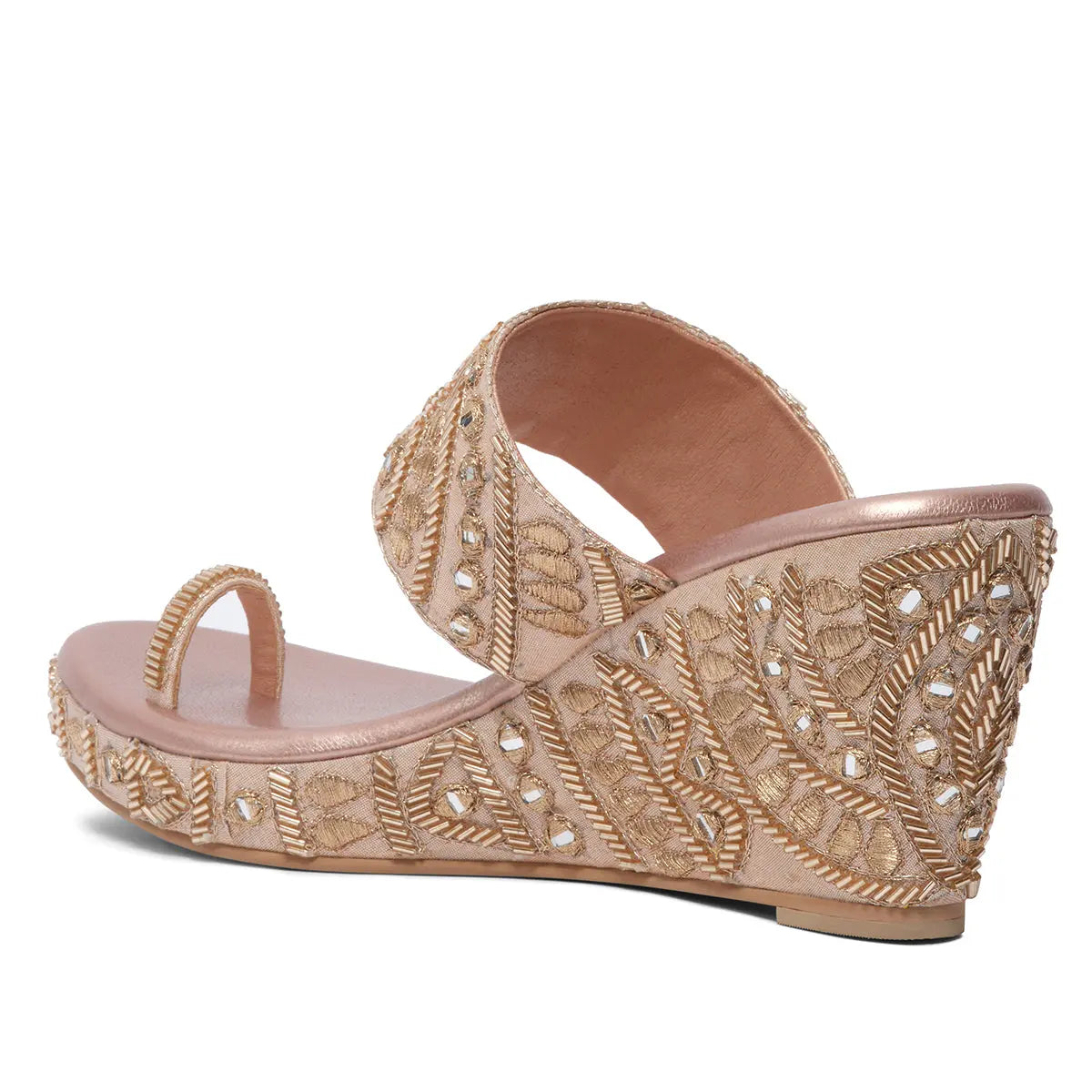 Ena Embroidered Wedges Diamond Footwear