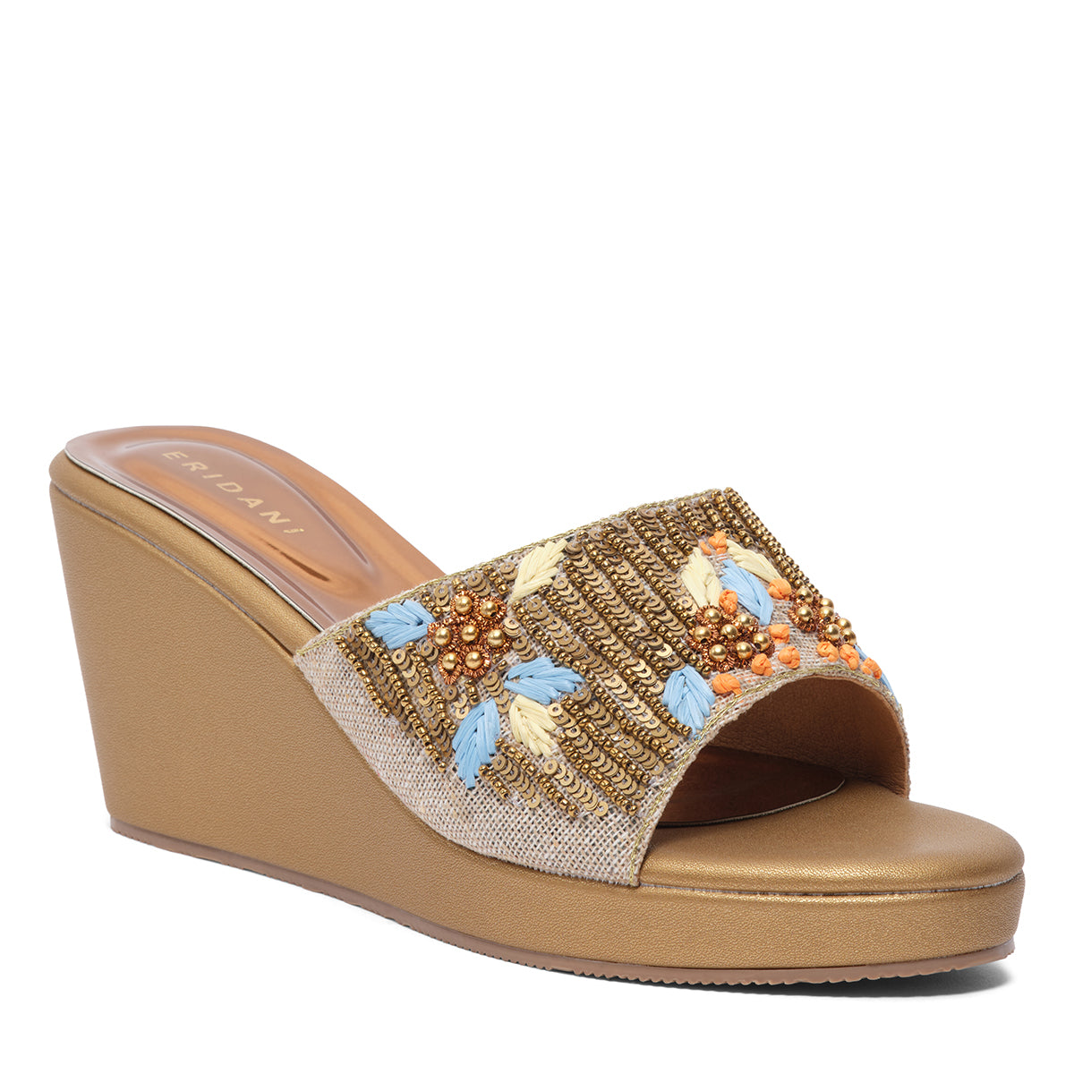 Eshaana Embroidered Strap Wedges