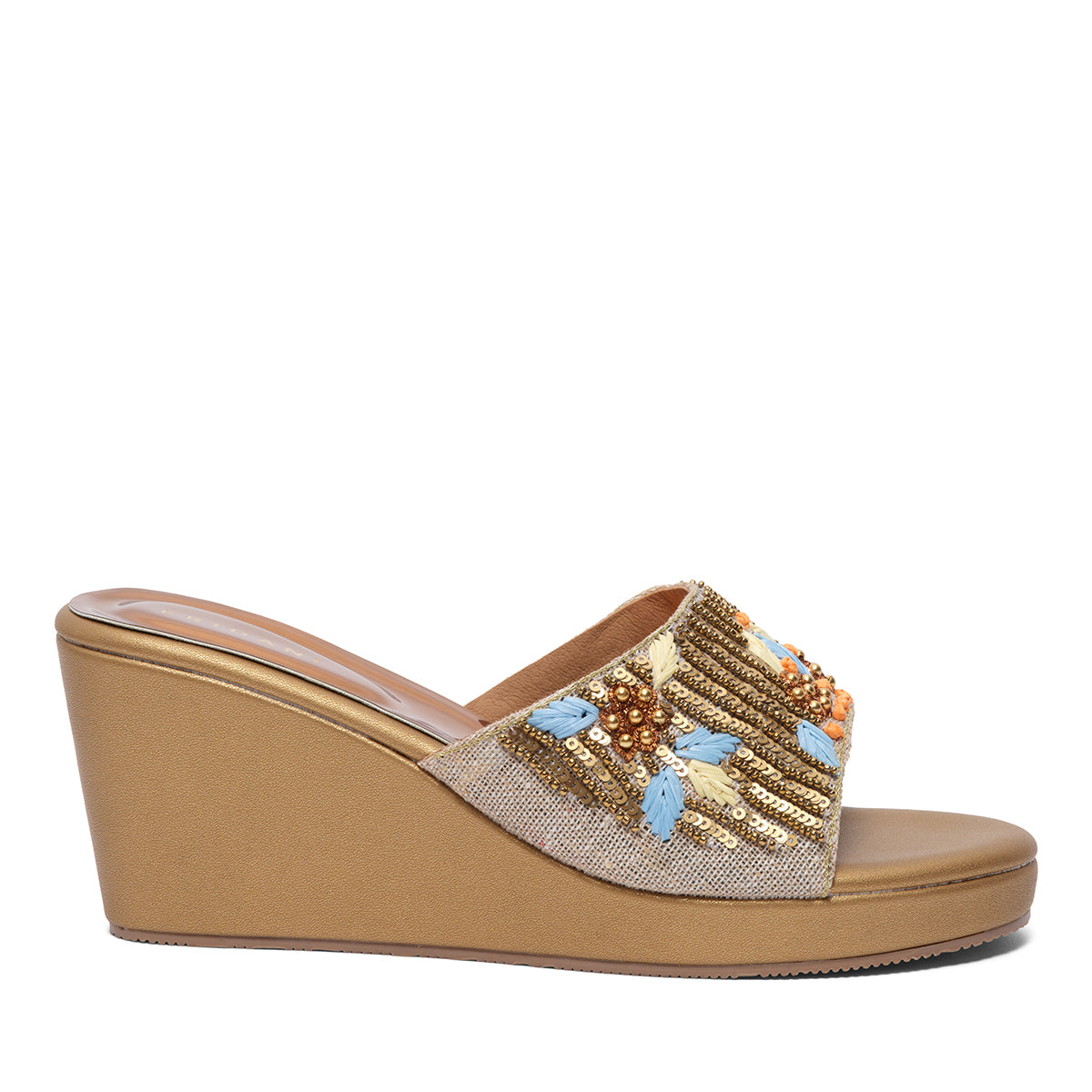 Eshaana Embroidered Strap Wedges