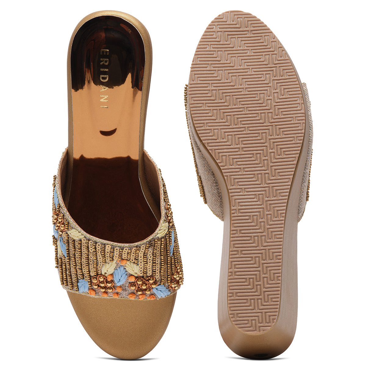 Eshaana Embroidered Strap Wedges