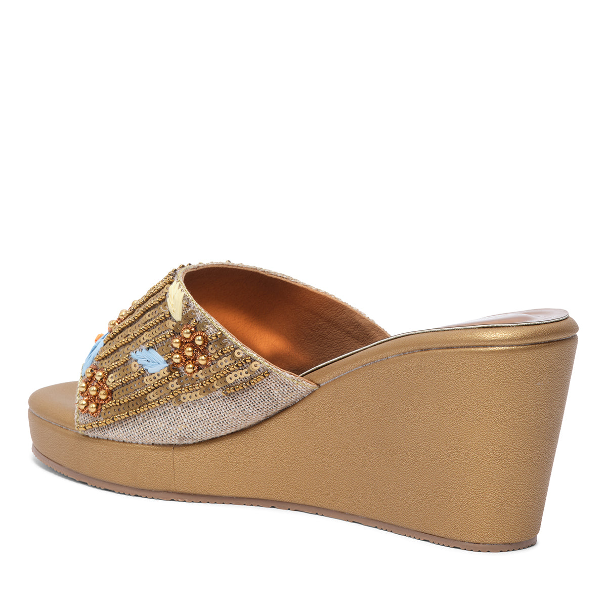 Eshaana Embroidered Strap Wedges