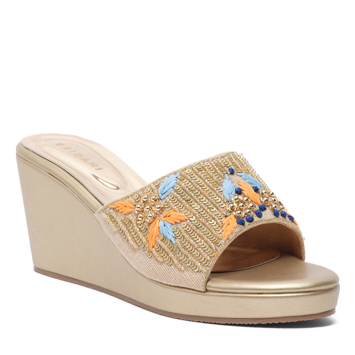 Eshaana Embroidered Strap Wedges