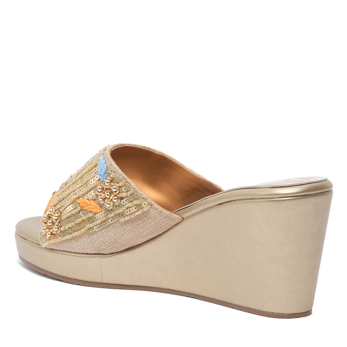 Eshaana Embroidered Strap Wedges