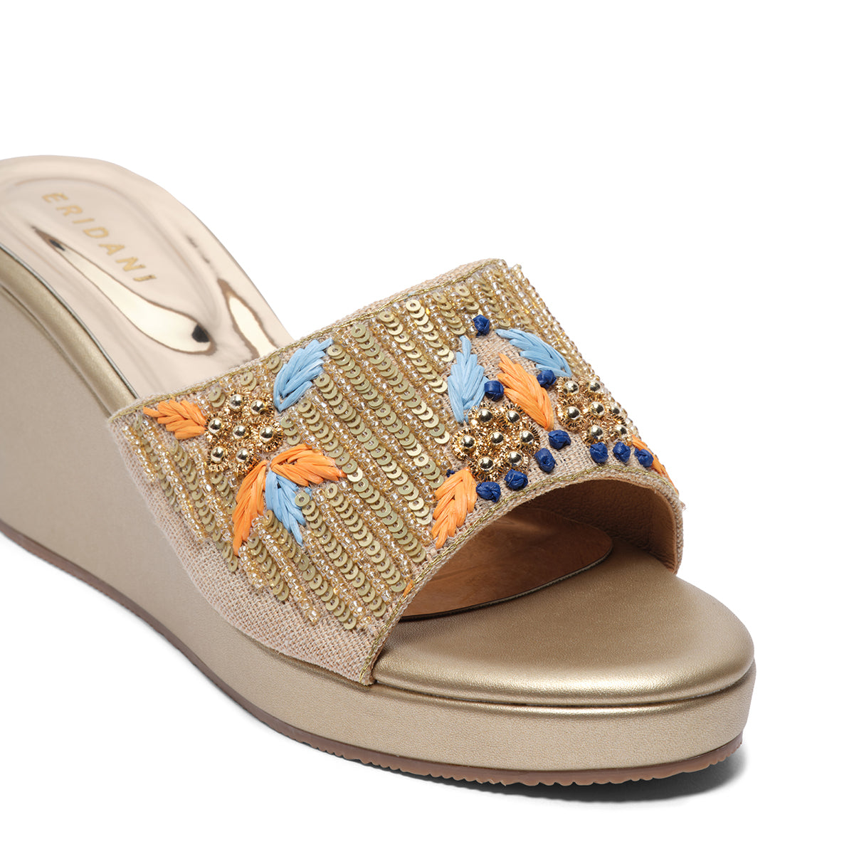 Eshaana Embroidered Strap Wedges
