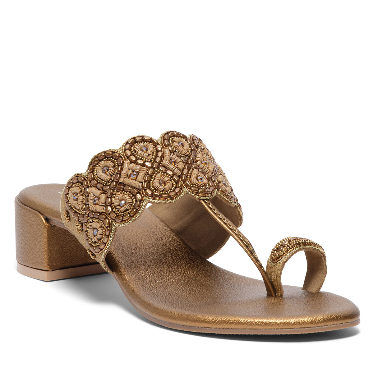 Esra Embroidered Kolhapuri Heels Mahek Footwear Eridani