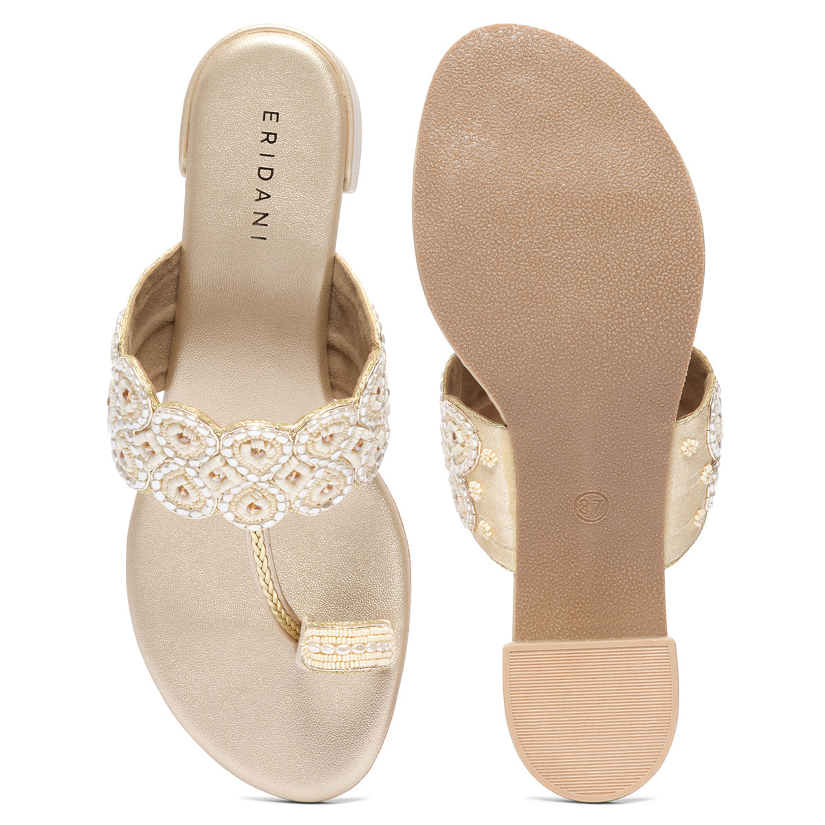Esra Embroidered Kolhapuri Heels Mahek Footwear Eridani