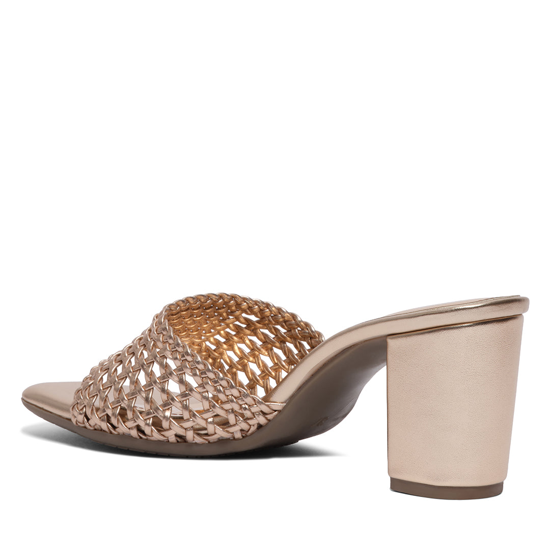 Freny Metallic Block Heels