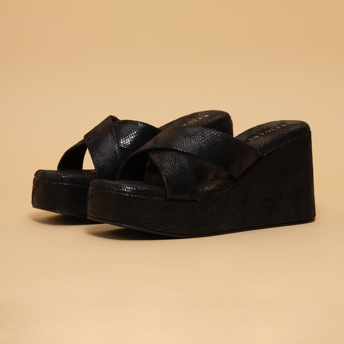 Gabby Criss-Cross Textured Wedges1