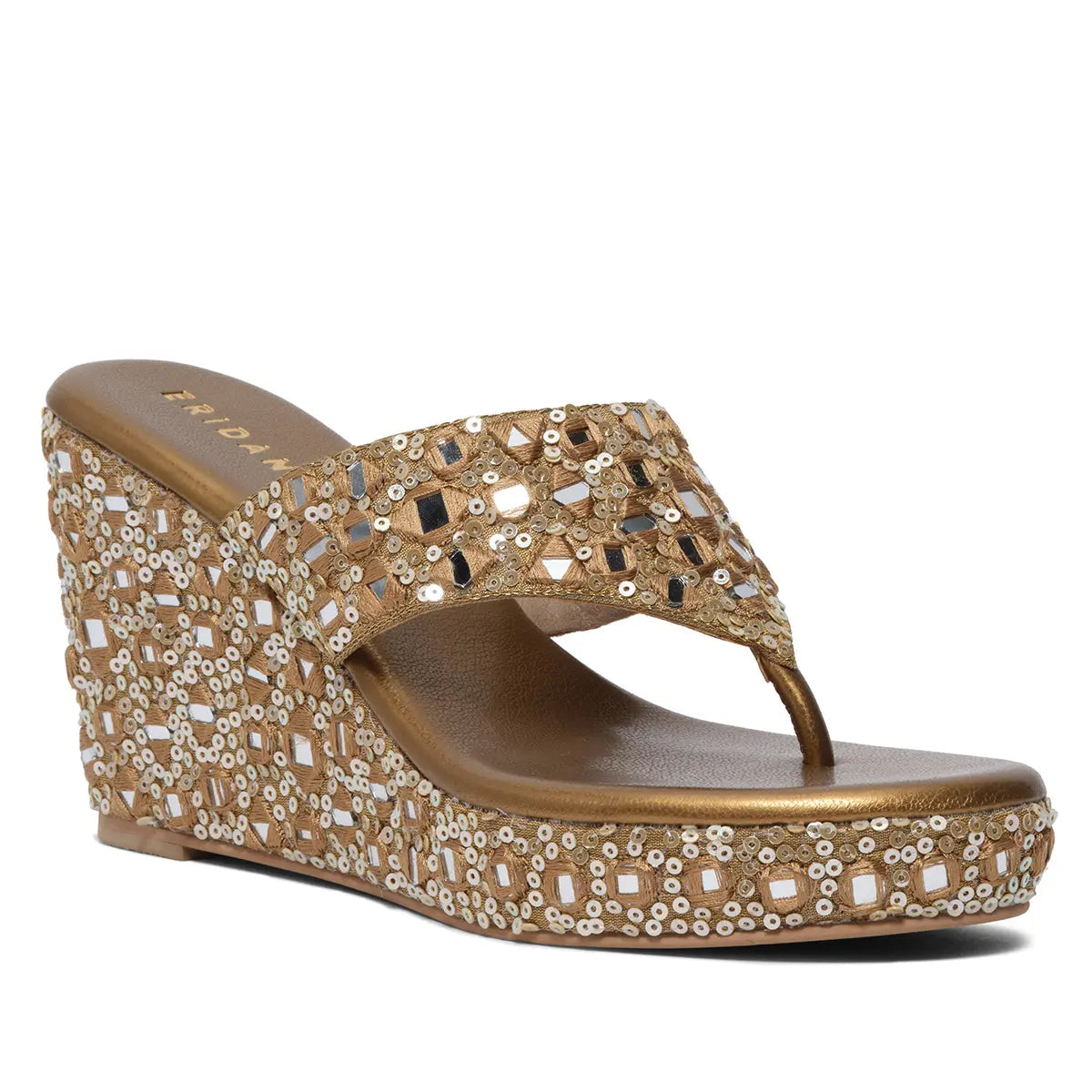 Hiya Embroidered Wedges Diamond Footwear