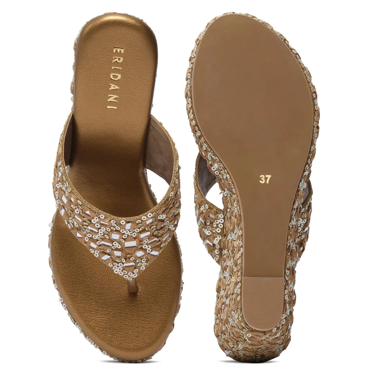 Hiya Embroidered Wedges Diamond Footwear