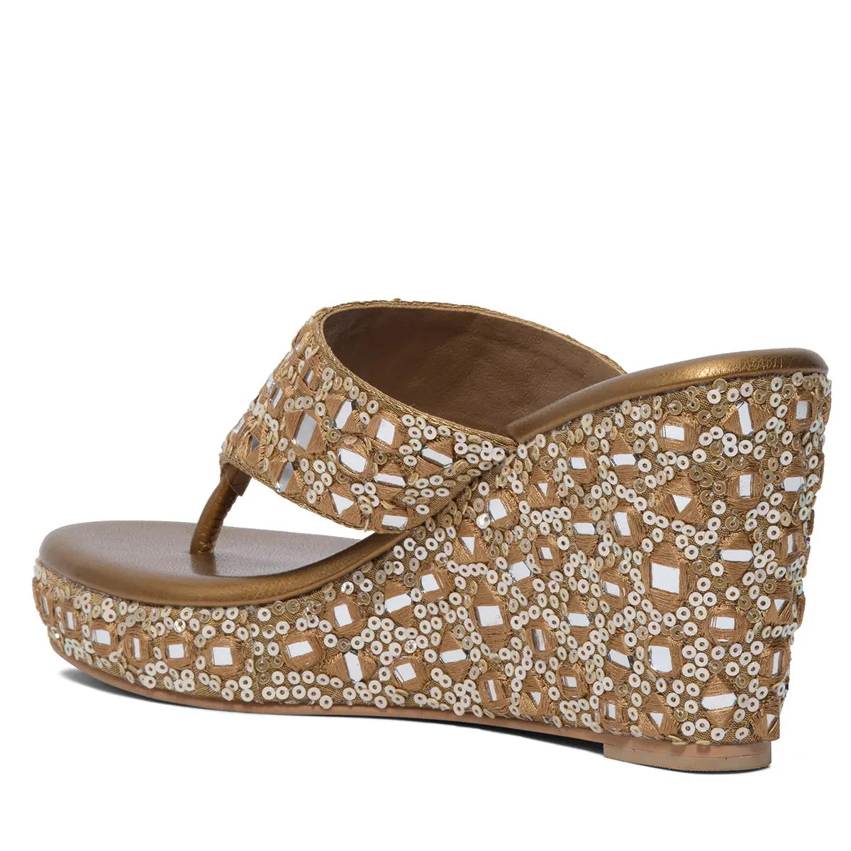 Hiya Embroidered Wedges Diamond Footwear