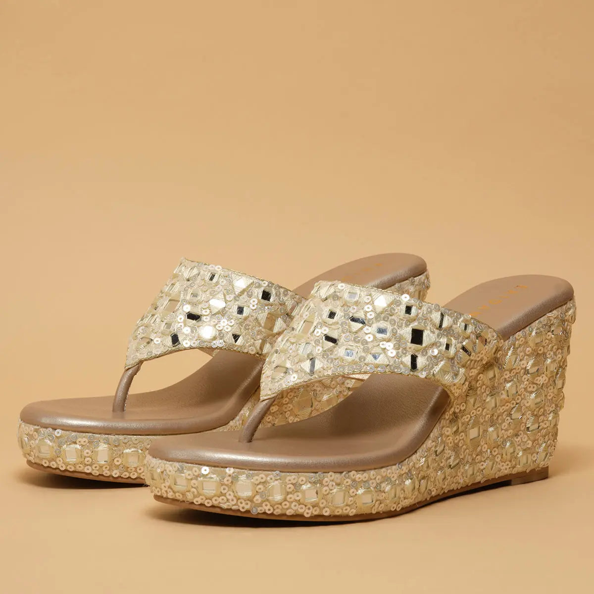 Hiya Embroidered Wedges Diamond Footwear Eridani