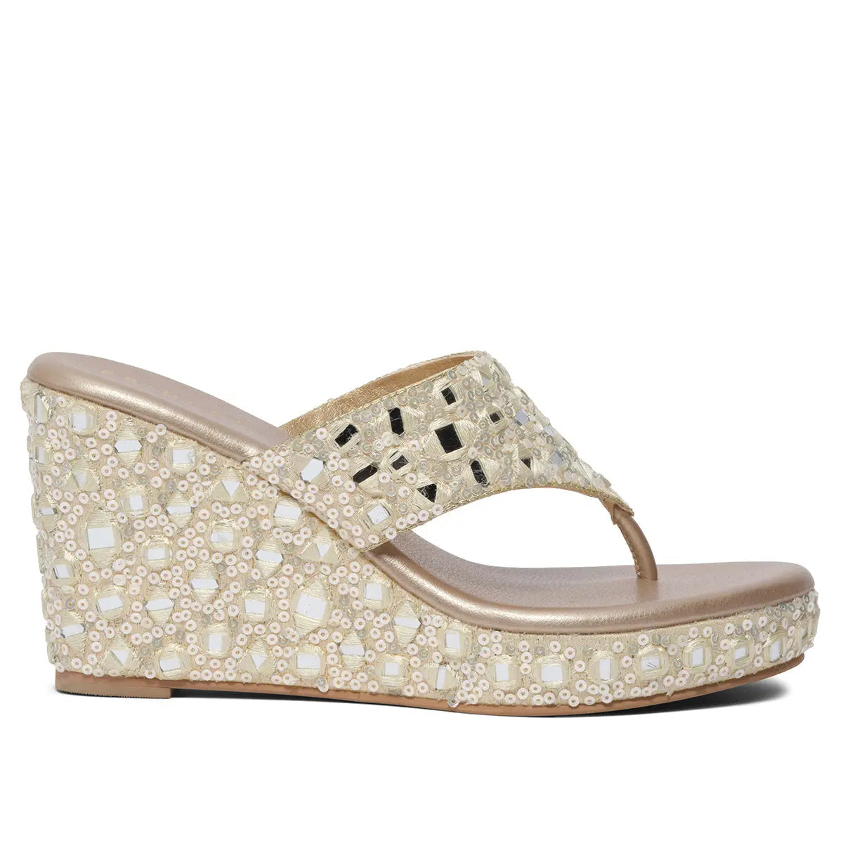 Hiya Embroidered Wedges Diamond Footwear Eridani