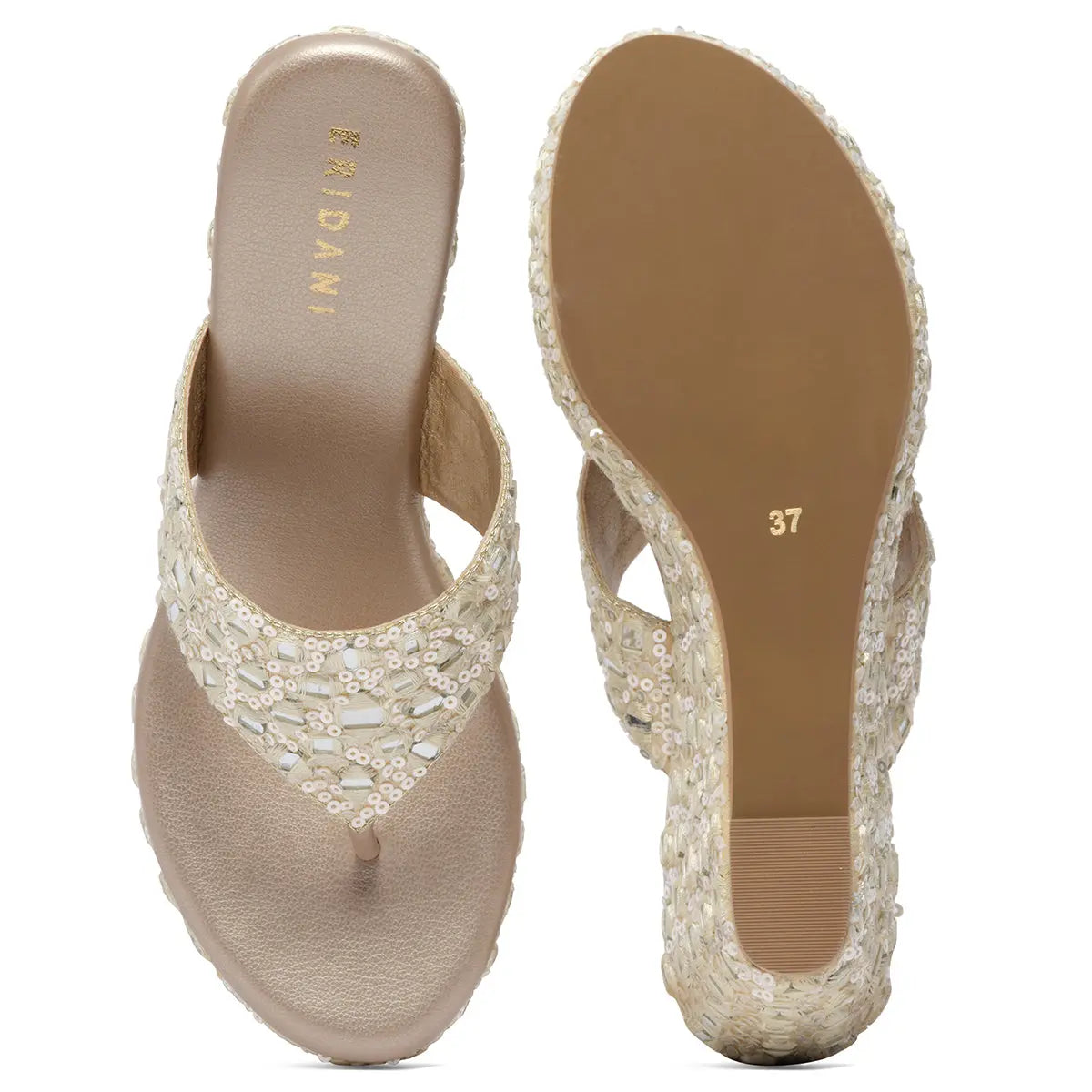 Hiya Embroidered Wedges Diamond Footwear Eridani