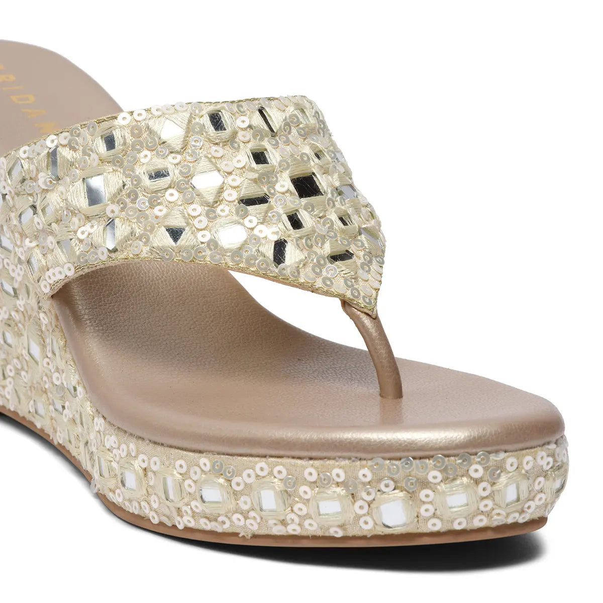 Hiya Embroidered Wedges Diamond Footwear Eridani