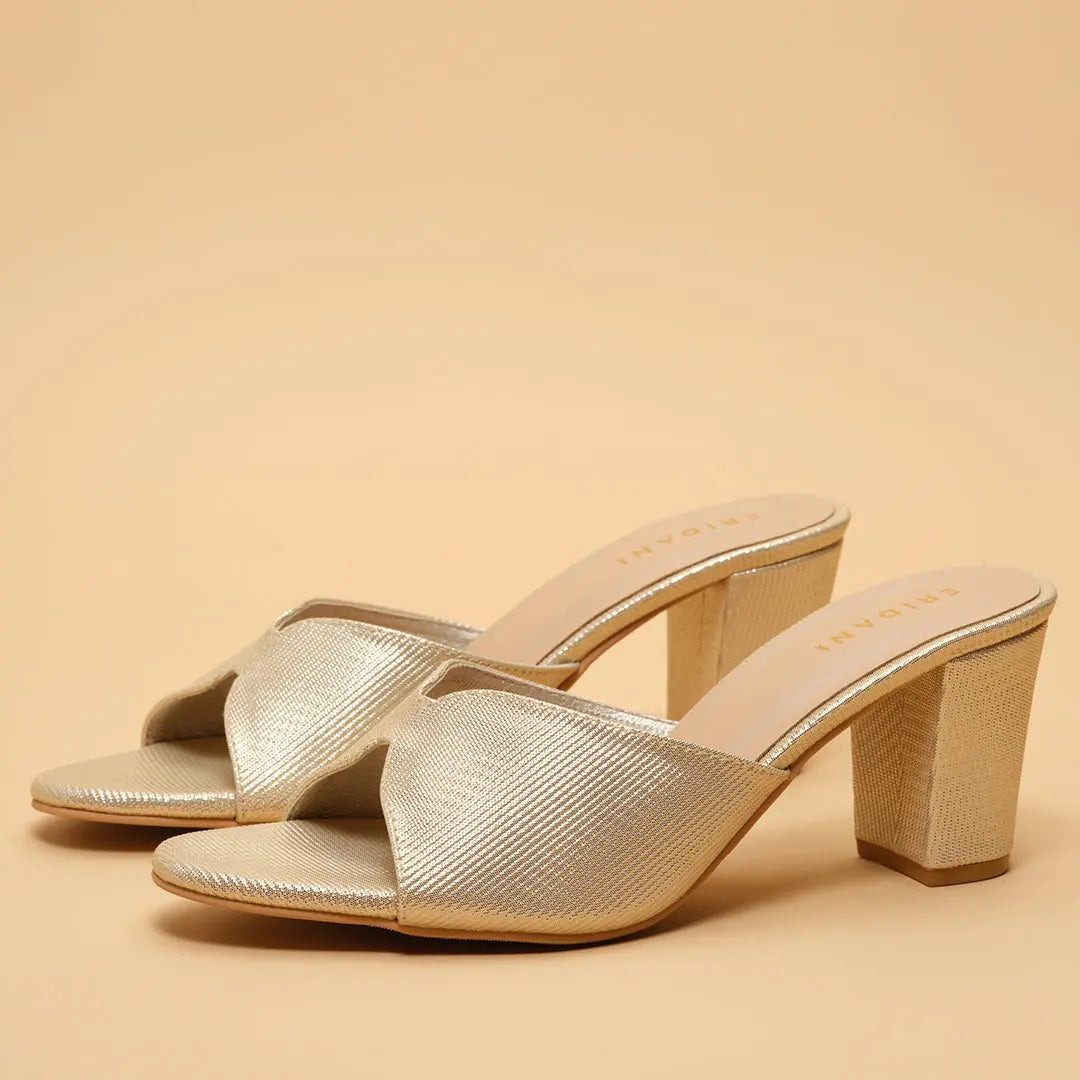 Ina Textured Heels Honey Footwear Eridani
