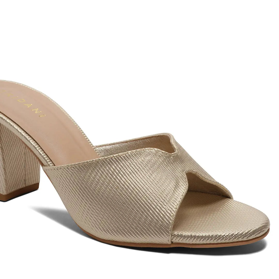 Ina Textured Heels Honey Footwear Eridani