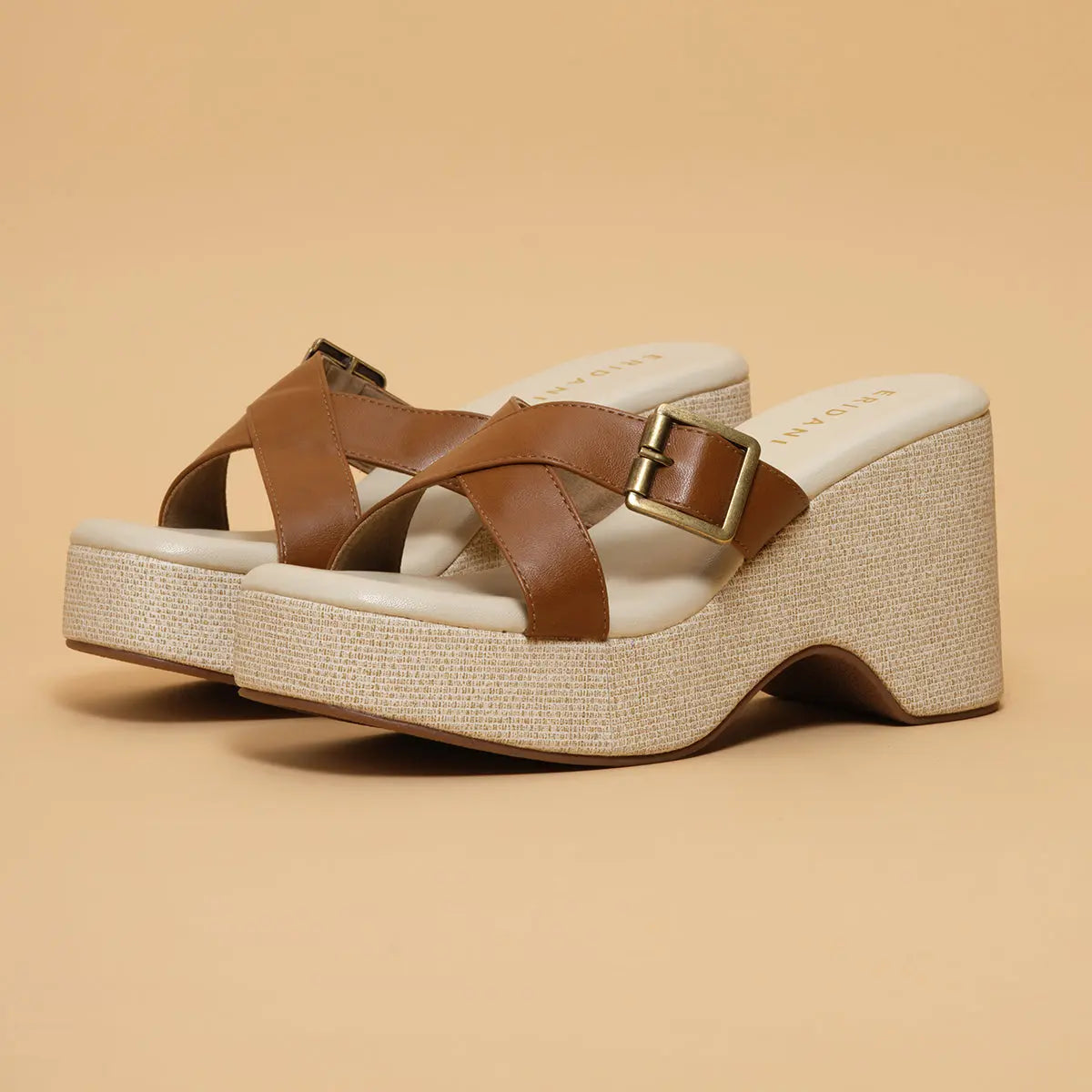 Isla Criss-Cross Buckle Wedges Star Footwear