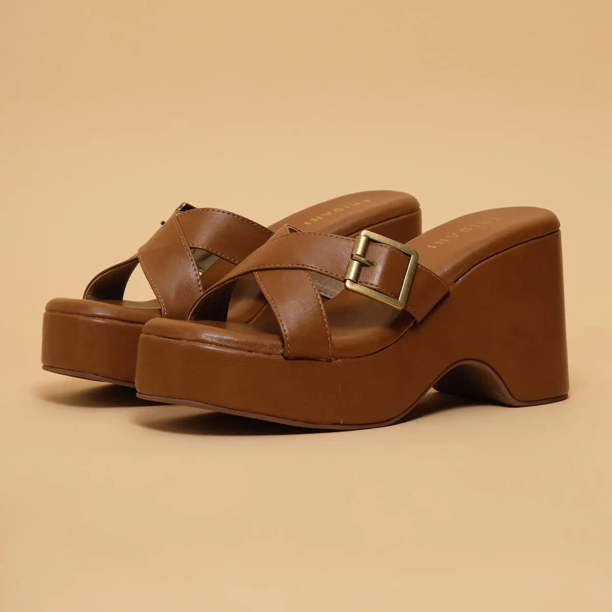 Isla Criss-Cross Buckle Wedges Star Footwear