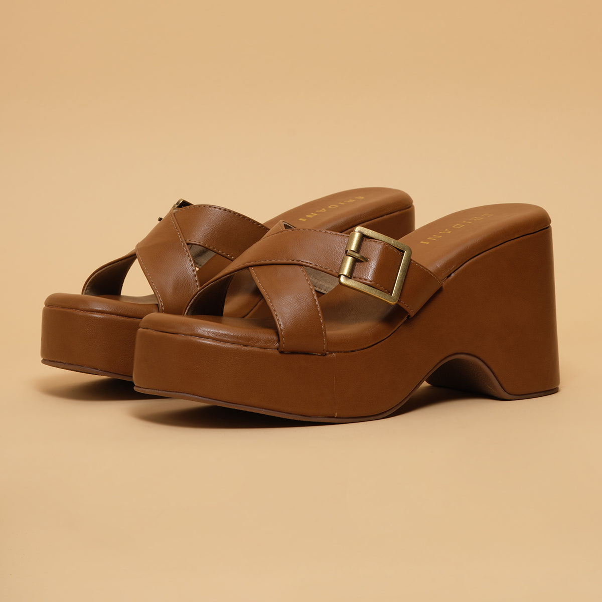 Isla Criss-Cross Buckle Wedges