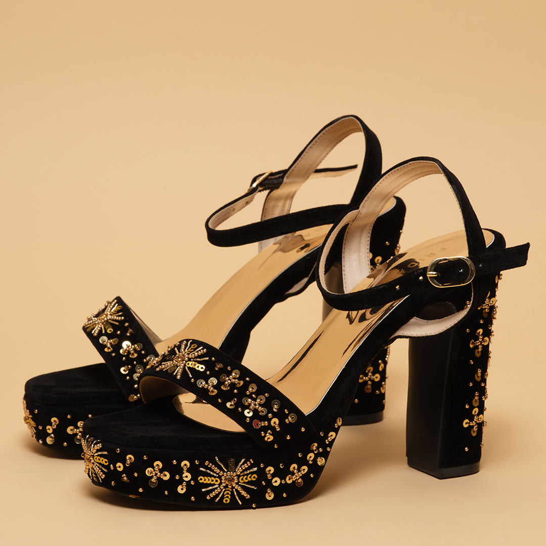 Ivanshi Embroidered Heels