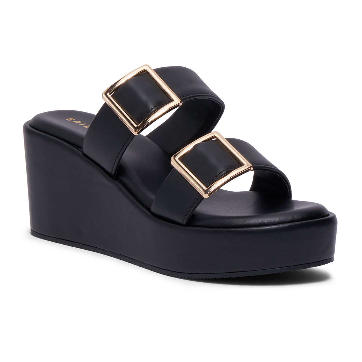 Jenaa Buckle Wedge Sandals