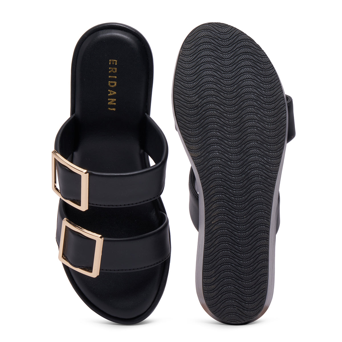 Jenaa Buckle Wedge Sandals