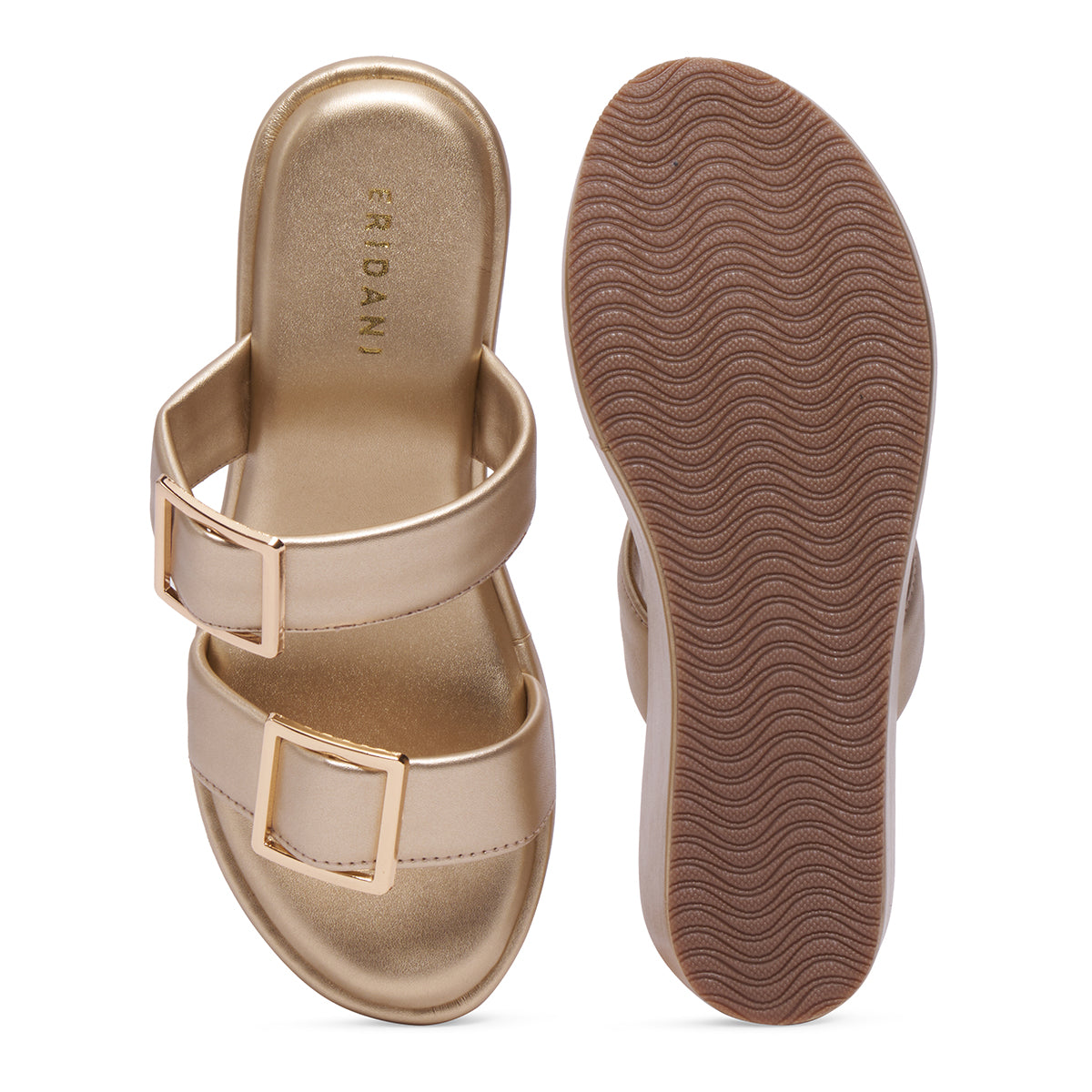 Jenaa Buckle Wedge Sandals