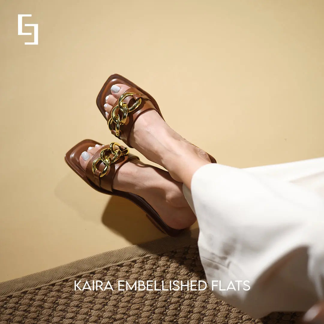 Kaira Embellished Flats Azim Ahmed
