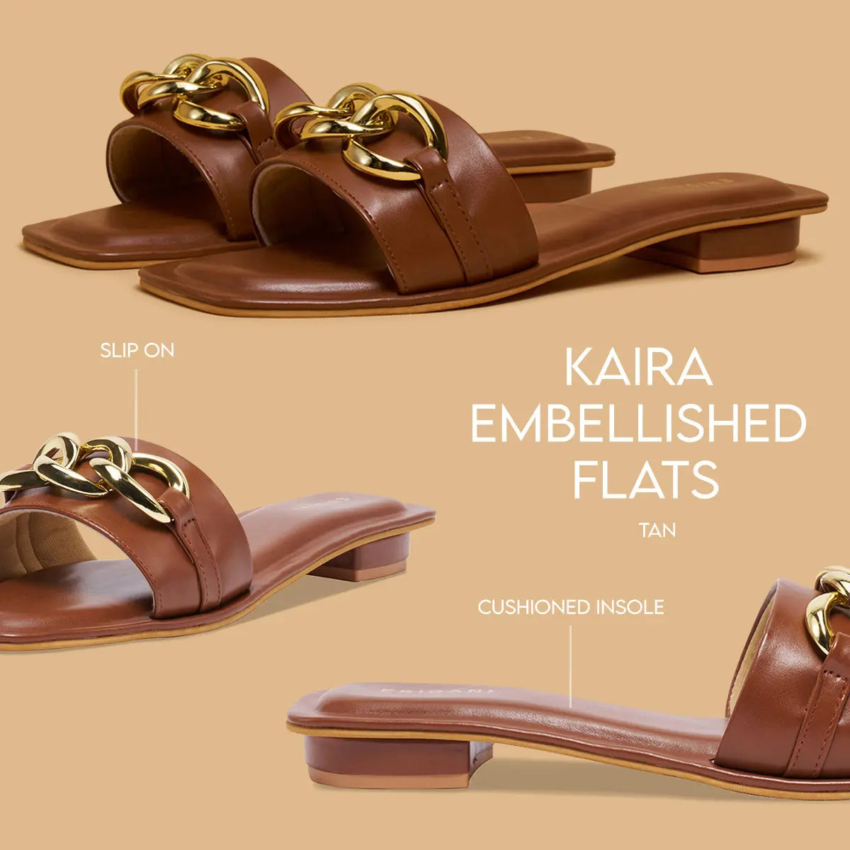 Kaira Embellished Flats Azim Ahmed Eridani