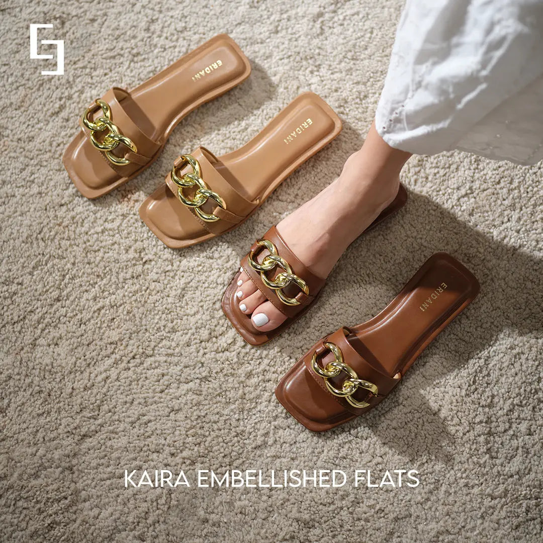 Kaira Embellished Flats Azim Ahmed