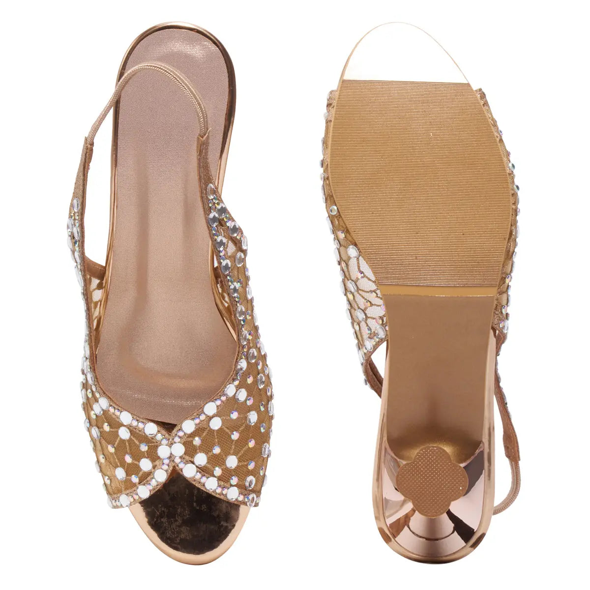 Kiara Embellished Slingback Heels Come