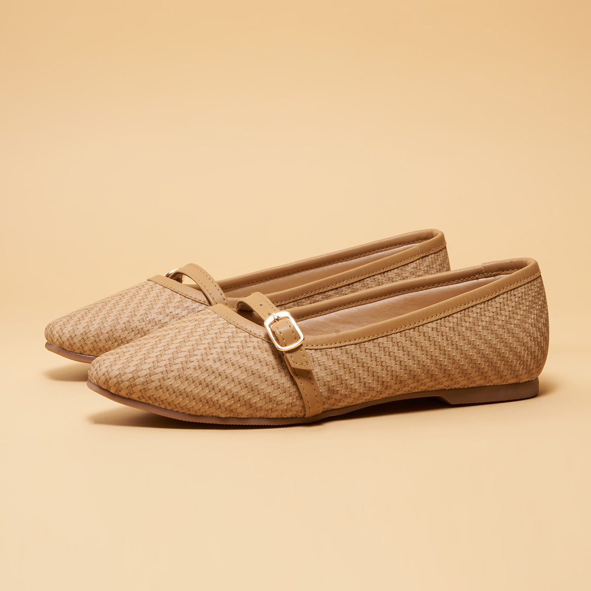 Klara Textured Ballerinas