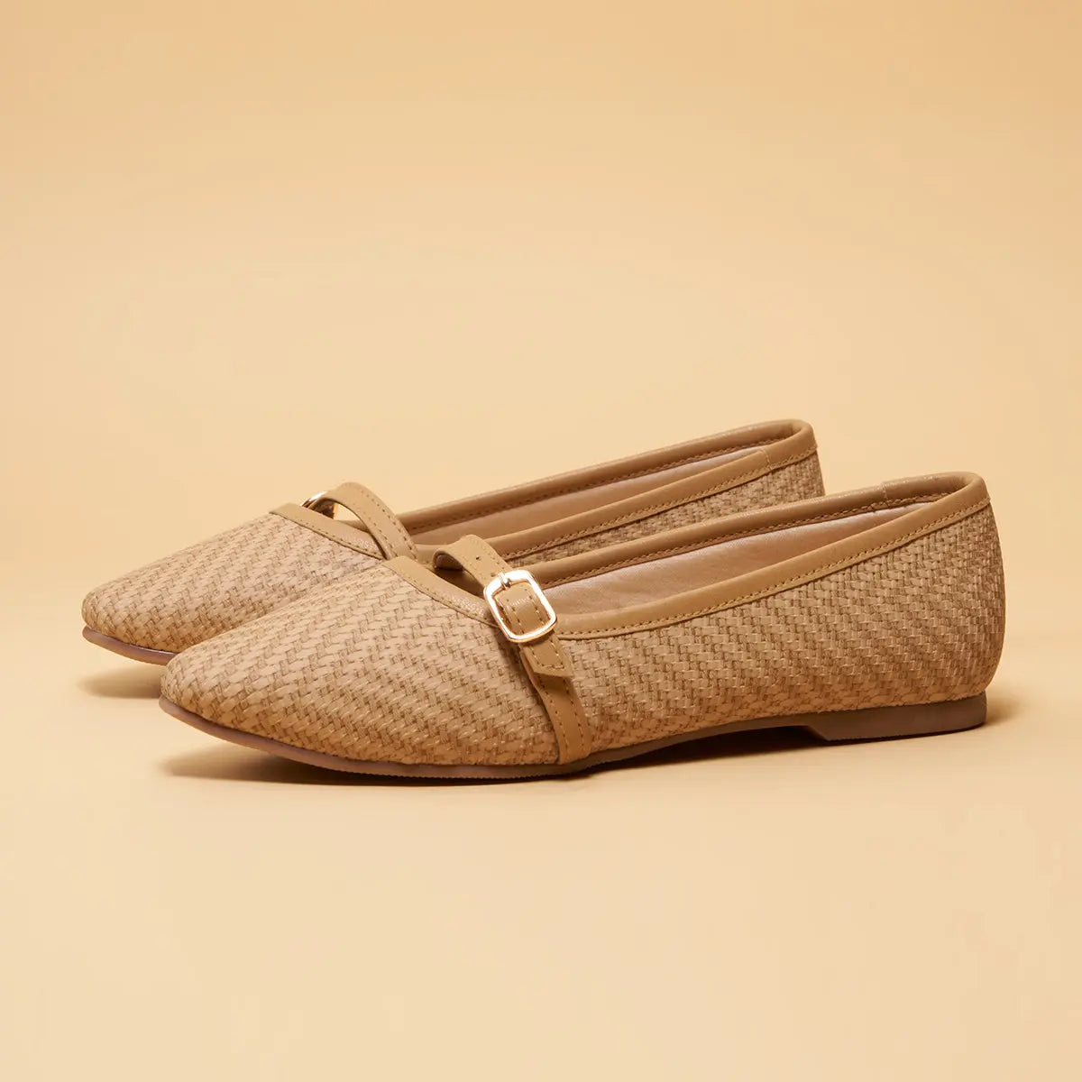 Klara Textured Ballerinas Status Shoes