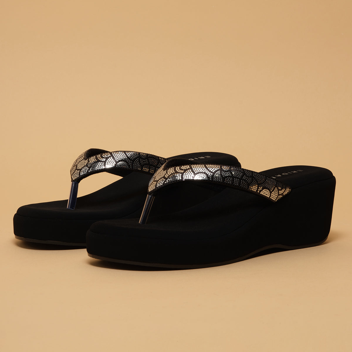 Kriaa Embellished Thong Wedges
