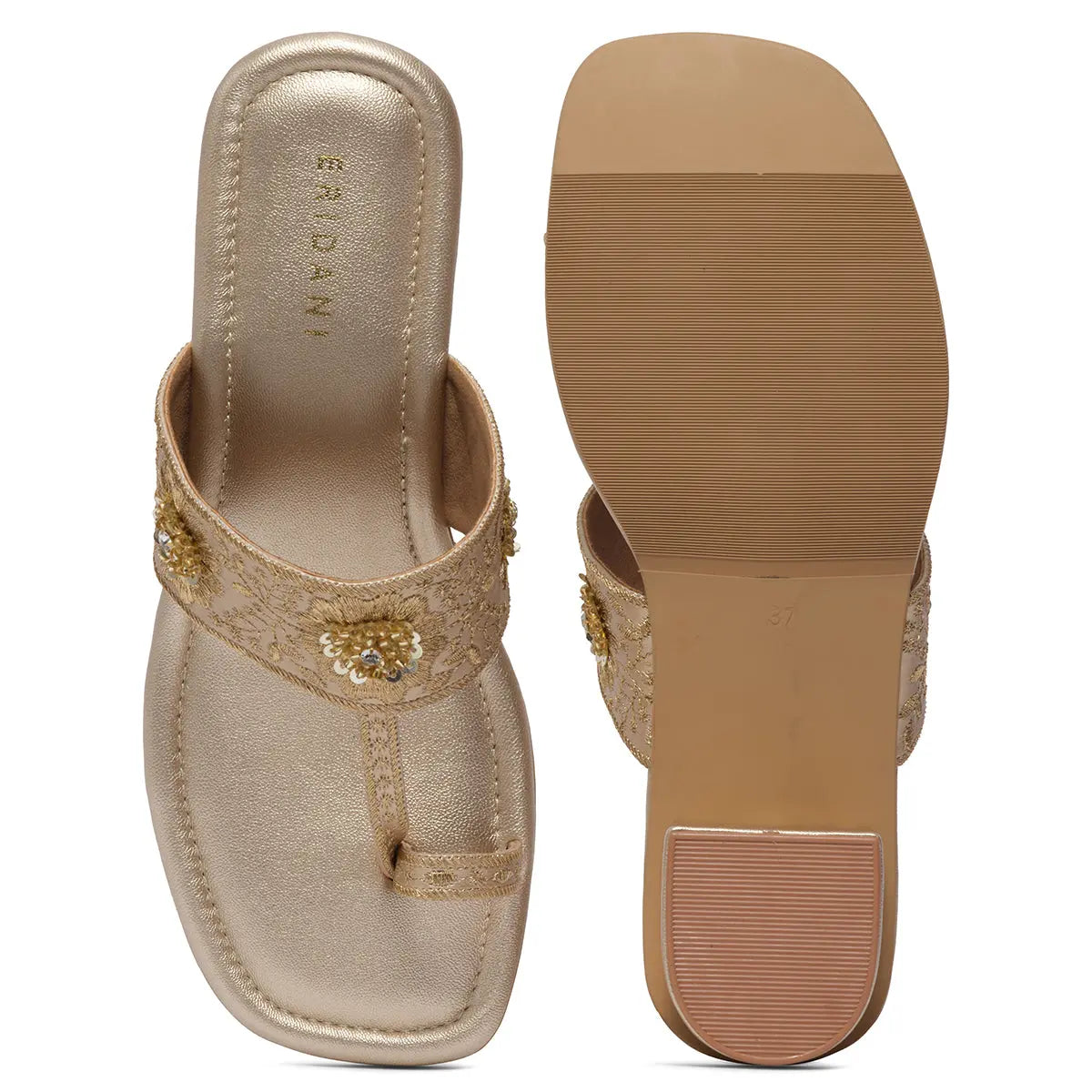 Kriva Embroidered Kolhapuri Macro Footwear
