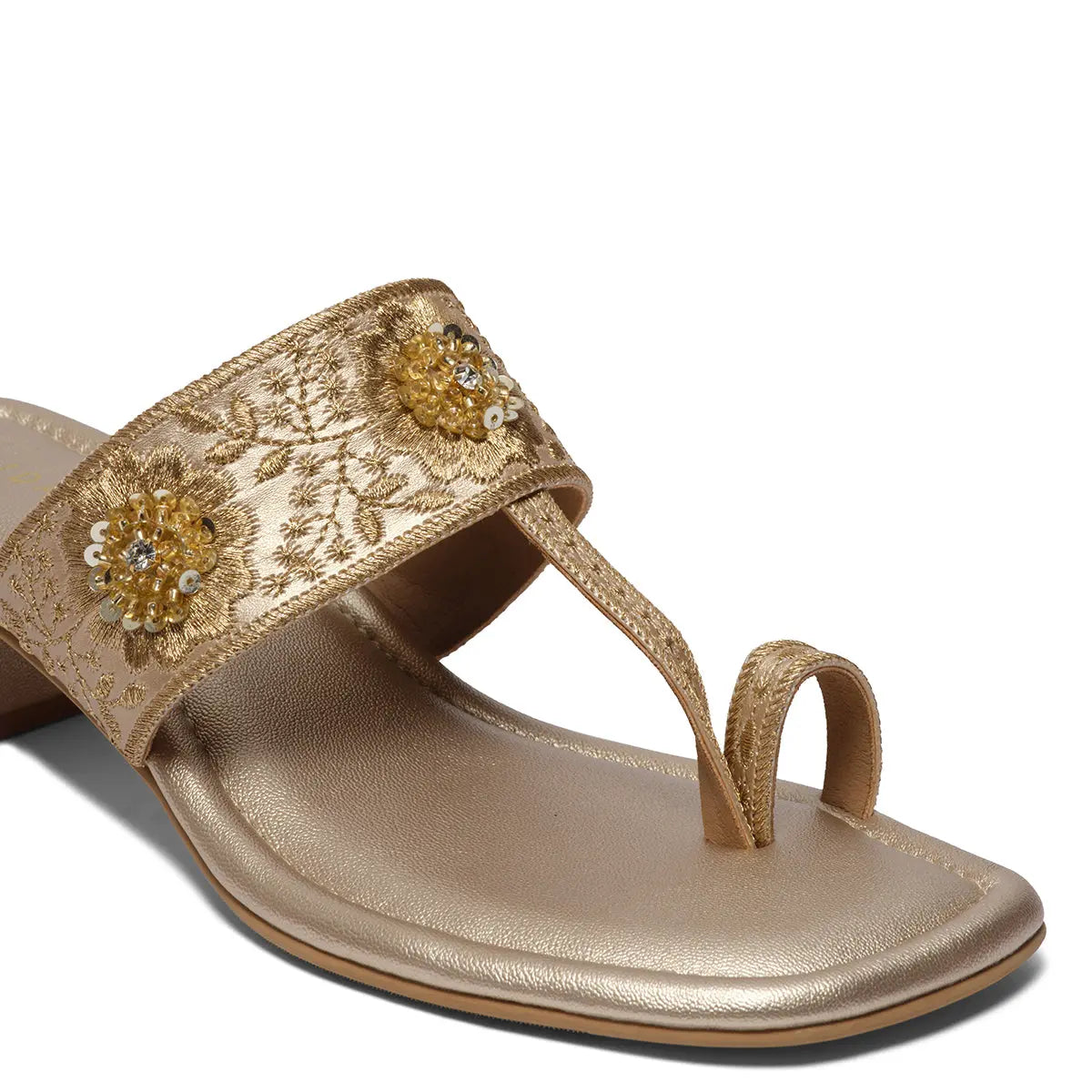 Kriva Embroidered Kolhapuri Macro Footwear