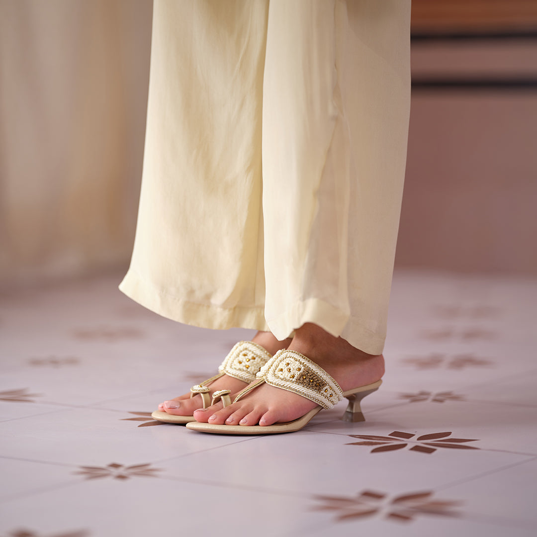 Leela Embroidered Kolhapuri Heels