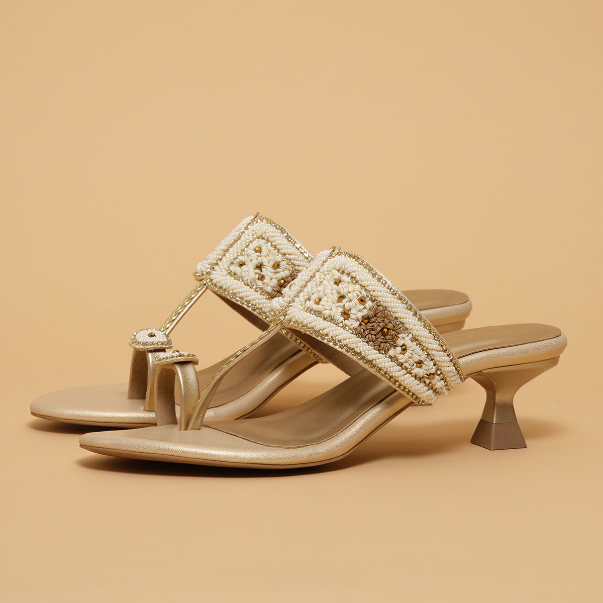 Leela Embroidered Kolhapuri Heels