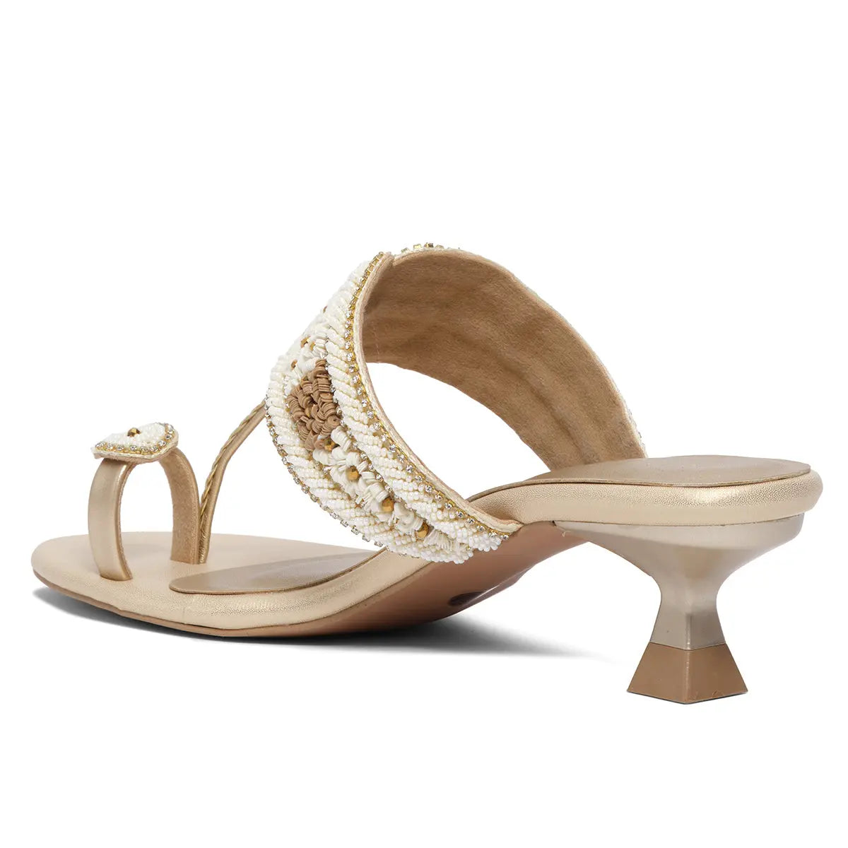 Leela Embroidered Kolhapuri Heels Mahek Footwear