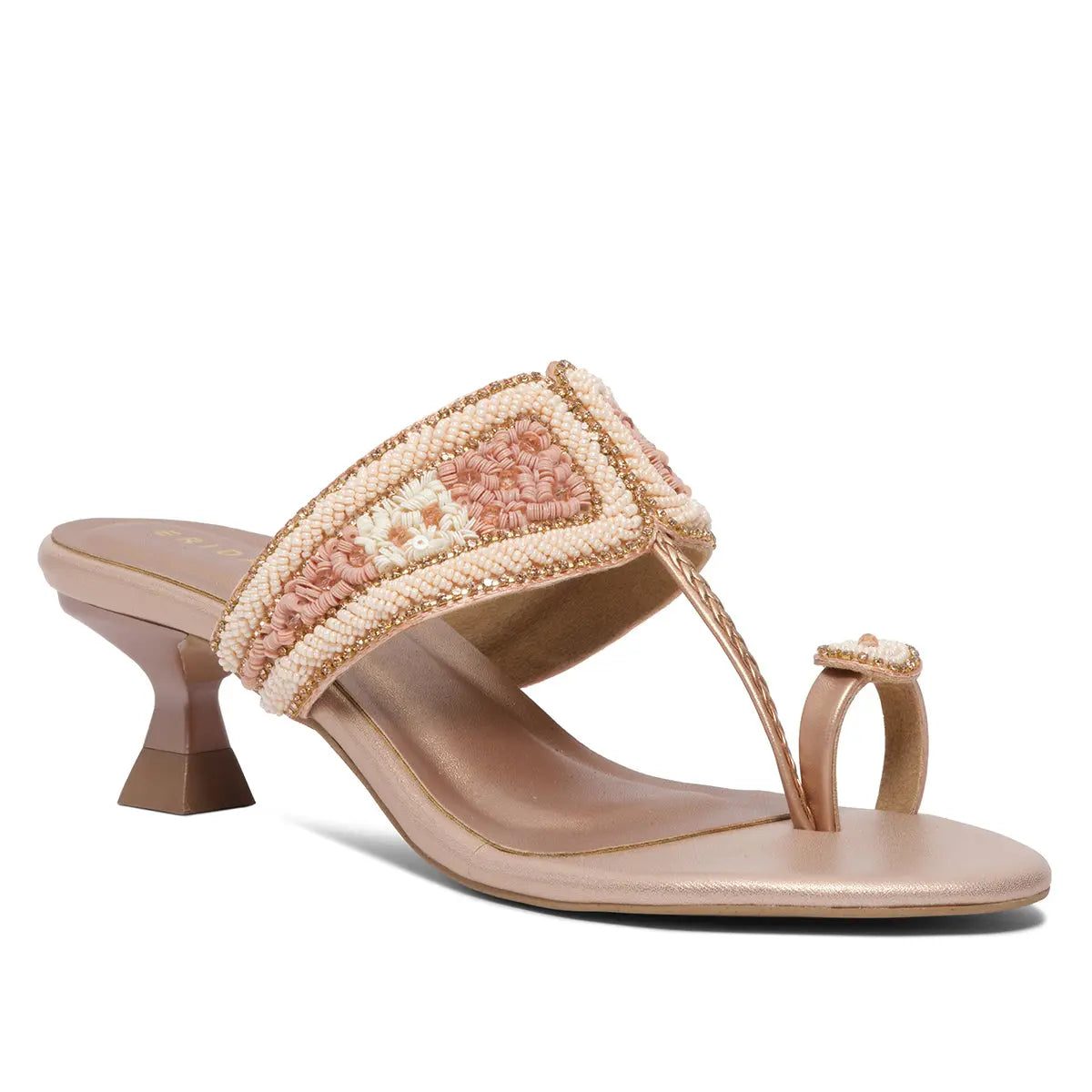Leela Embroidered Kolhapuri Heels Mahek Footwear