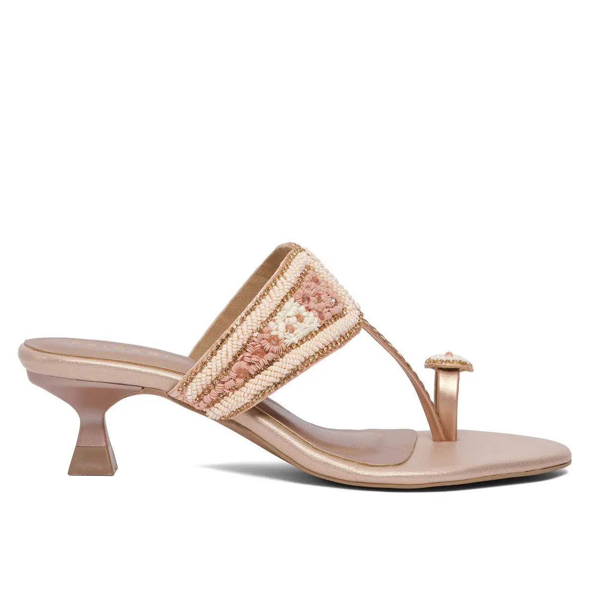 Leela Embroidered Kolhapuri Heels Mahek Footwear