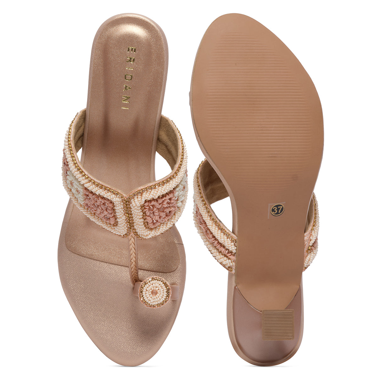 Leela Embroidered Kolhapuri Heels