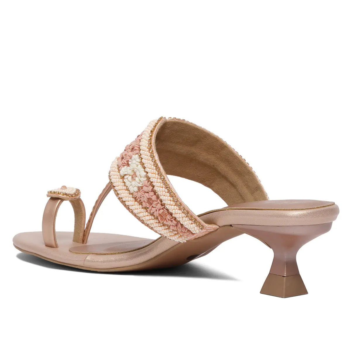 Leela Embroidered Kolhapuri Heels Mahek Footwear