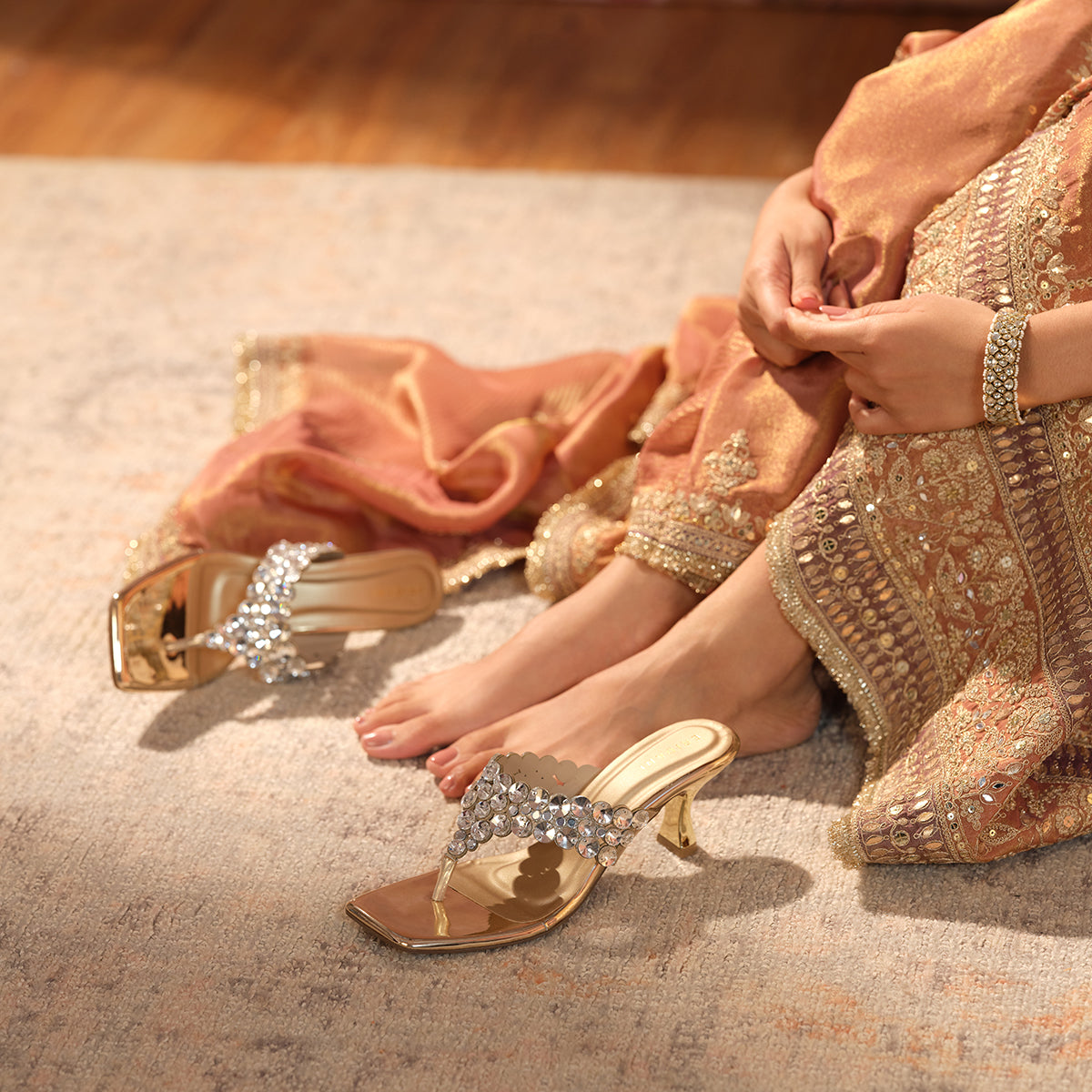 Leia Embellished Heels KM Footwear Eridani