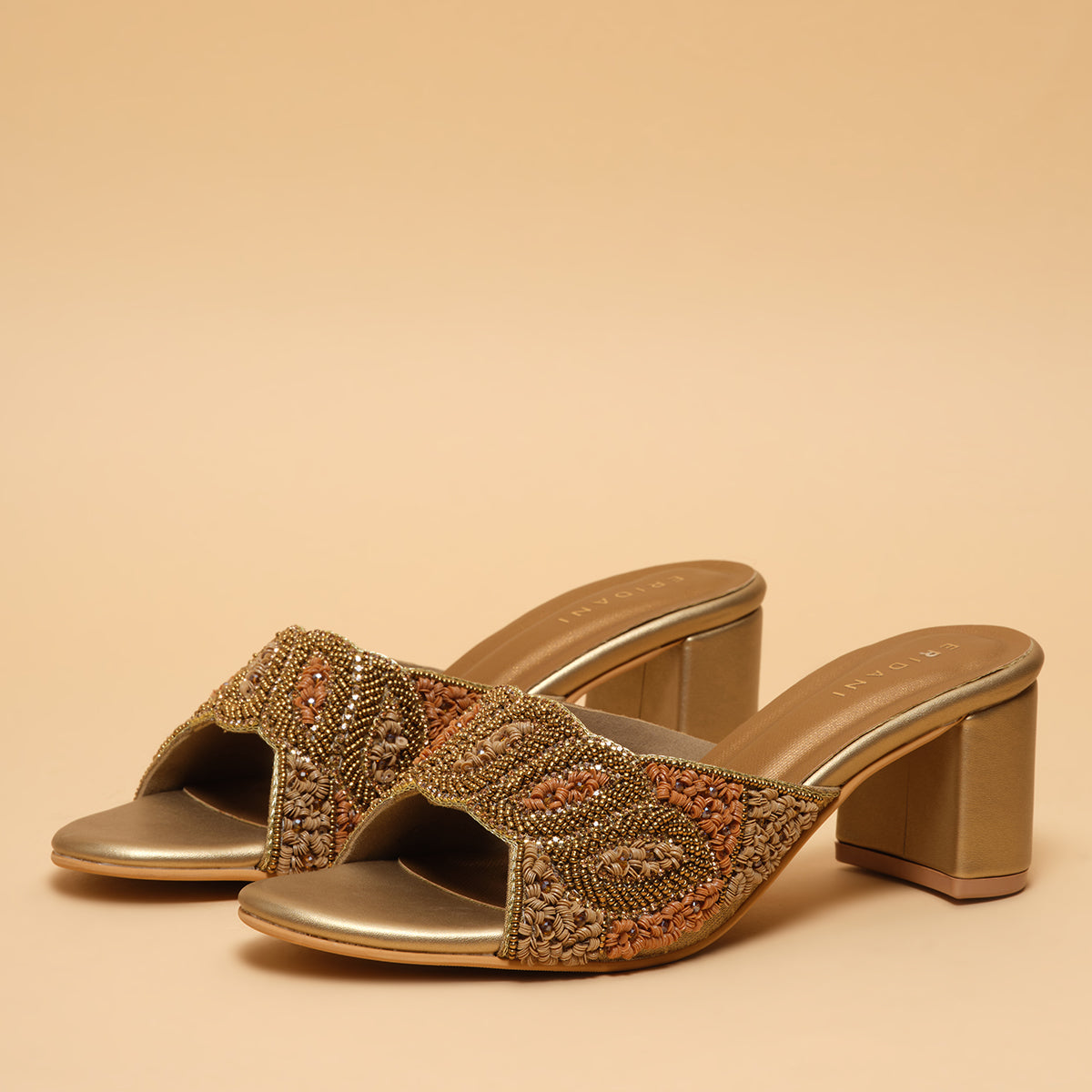 Leyara Embroidered Heels Mahek Footwear Eridani