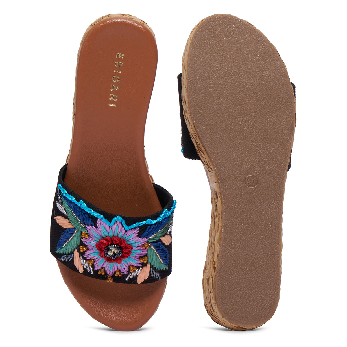 Lily Embroidered Wedges