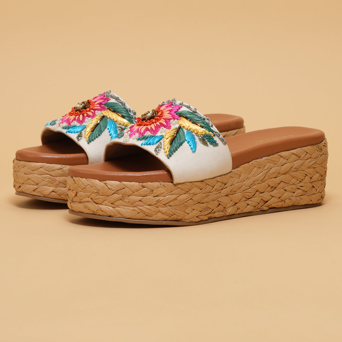 Lily Embroidered Wedges - Main Image