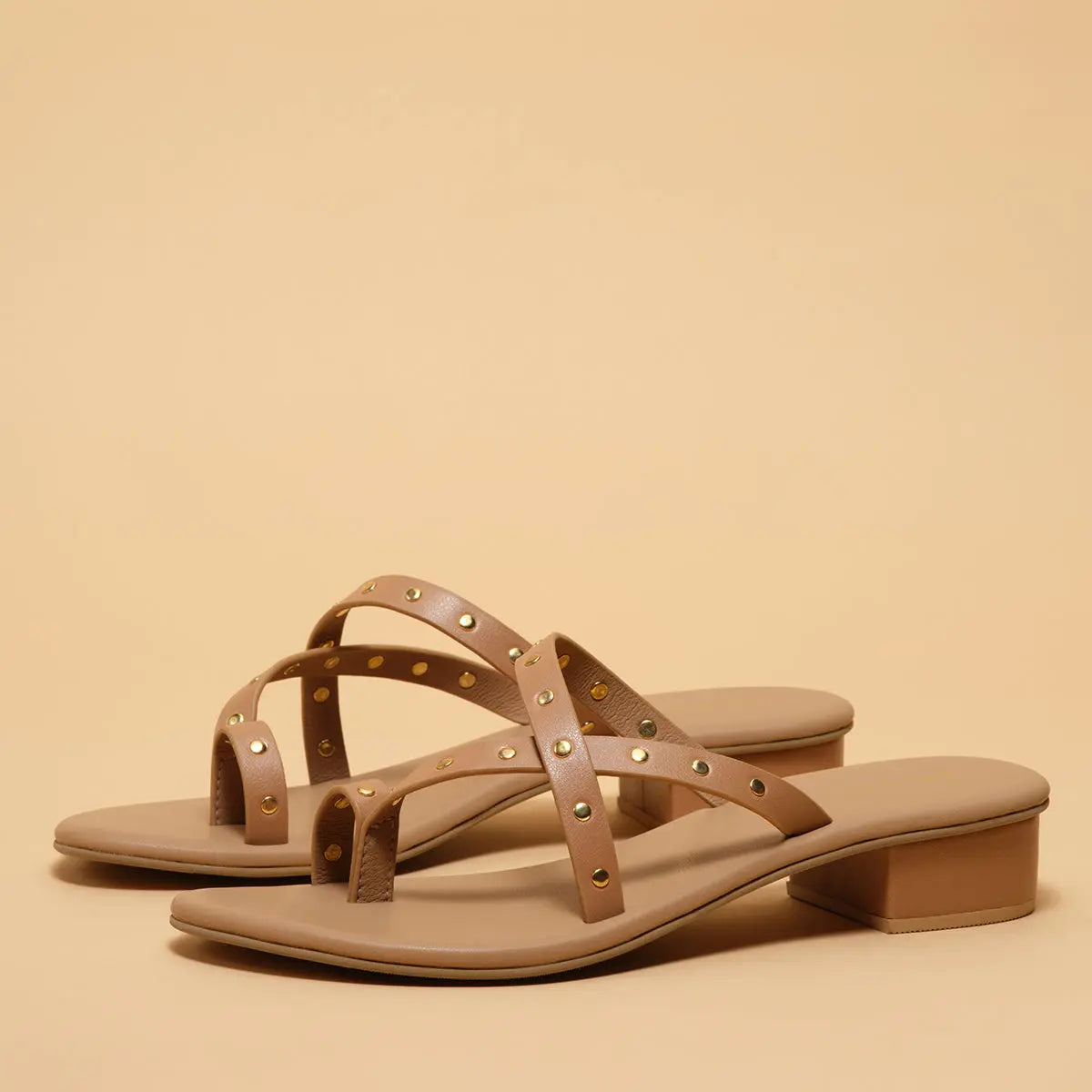 Lunive Studded Heels AB Footwear